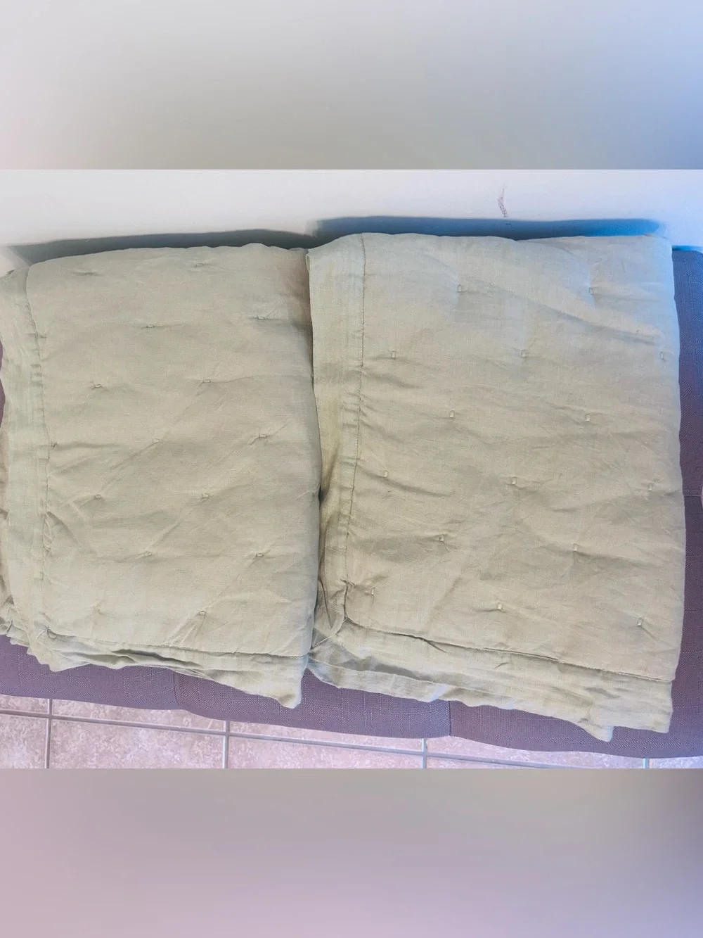 NWOT Quince Luxury European Linen Dream Sham Set in Green!